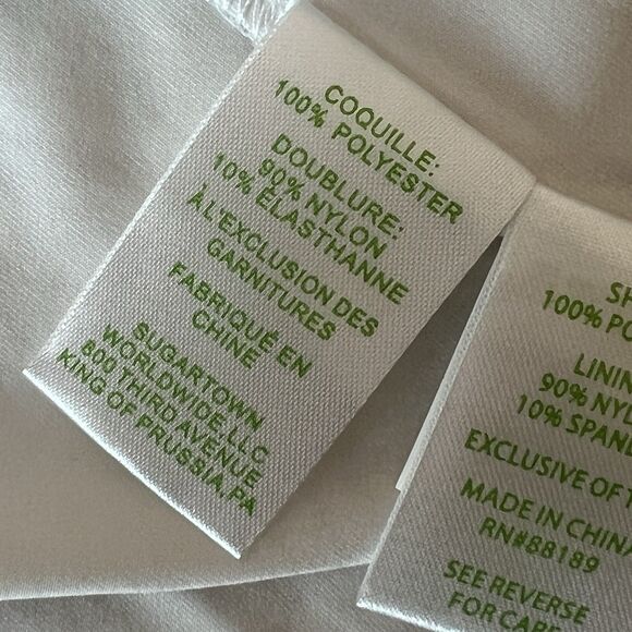 Lilly Pulitzer Nevie Dress White Swirling Leaf Off Shoulder Dress Resort - Picture 8 of 14